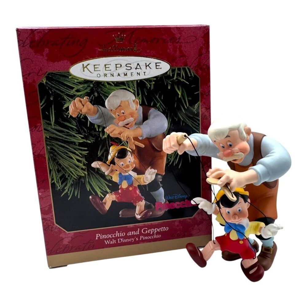 Hallmark Keepsake Ornament Disney Pinocchio & Geppetto 1999 Walt Disney Figure